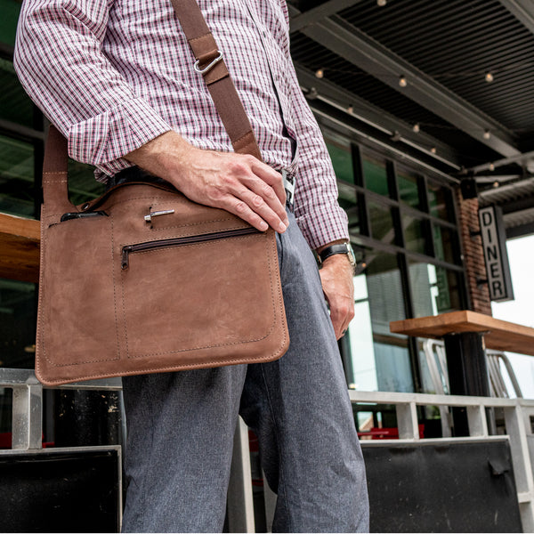 Flight Satchel | Standard Messenger | Slim Leather Laptop Bag