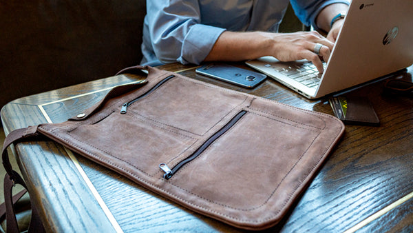 Flight Satchel | Large Mailbag | Slim Leather Laptop Bag