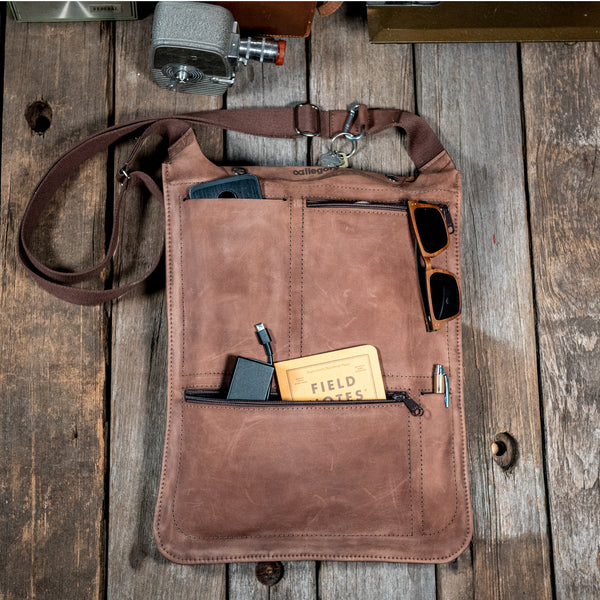 Flight Satchel | Large Mailbag | Slim Leather Laptop Bag