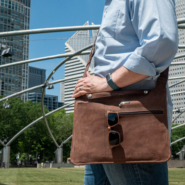 Flight Satchel | Standard Messenger | Slim Leather Laptop Bag