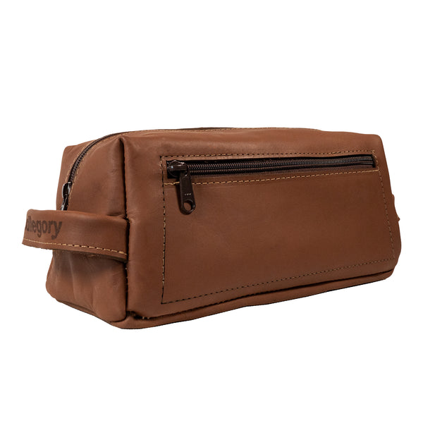 Leather Dopp Kit with Waxed Denim Mini Bag