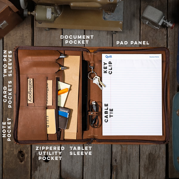 Rockefeller Portfolio | Large Padfolio & Tech Case