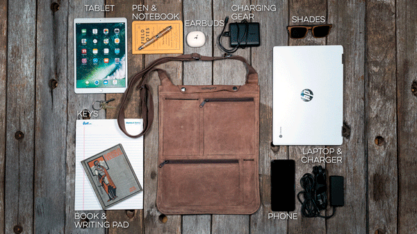 Flight Satchel | Large Mailbag | Slim Leather Laptop Bag