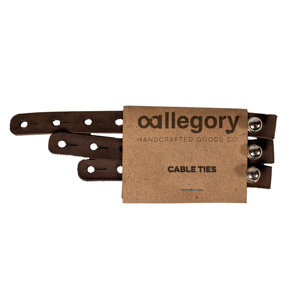 Cable Ties | Set of Three Leather Cable Strap Organizers