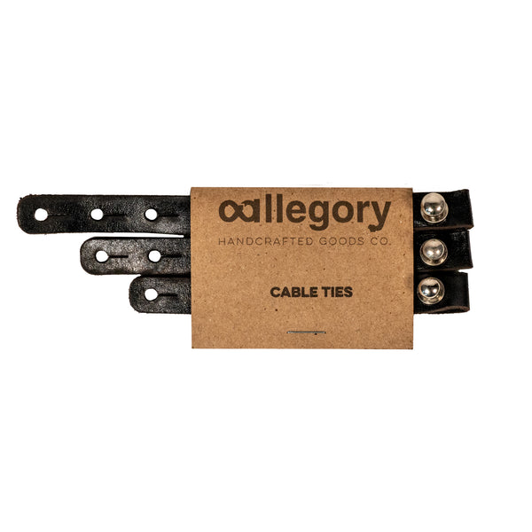 Cable Ties | Set of Three Leather Cable Strap Organizers