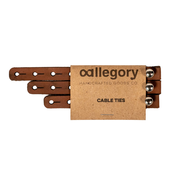 Cable Ties | Set of Three Leather Cable Strap Organizers