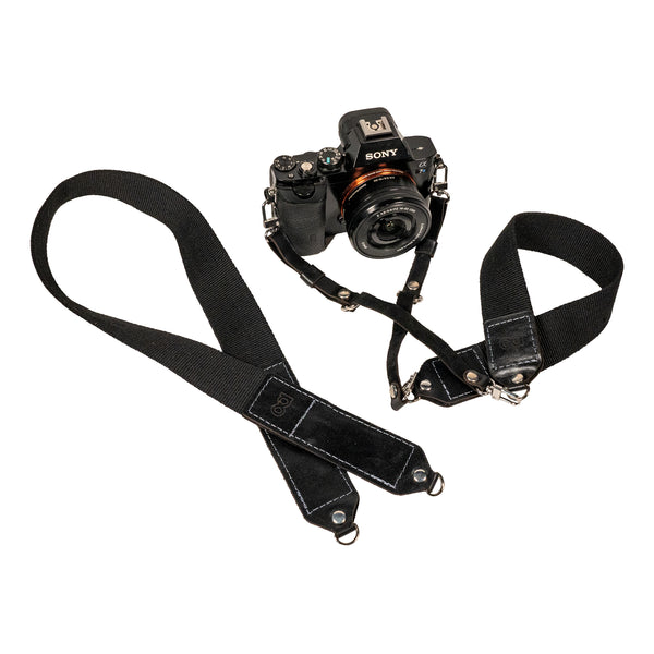 Content Camera Strap | Leather Three-way Crossbody, Neck Strap, & Wrist Leash