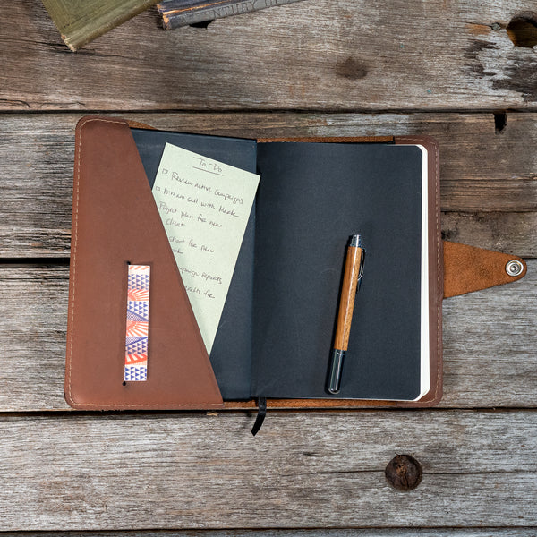  Leather Writing Journal, Refillable Notebook with