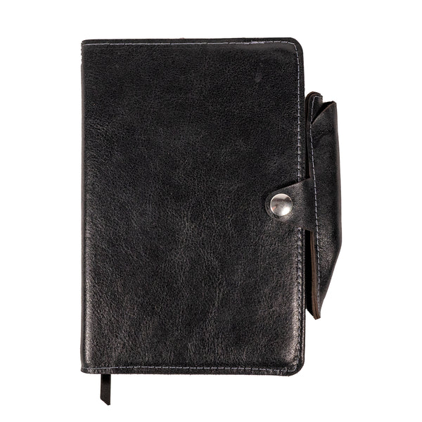Frost A5 Journal | Refillable Leather Cover for A5 Notebooks with Pen Sleeve