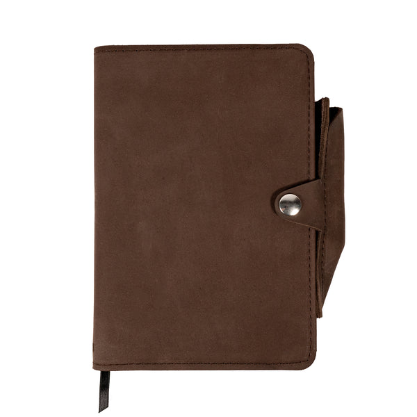 Frost A5 Journal | Refillable Leather Cover for A5 Notebooks with Pen Sleeve