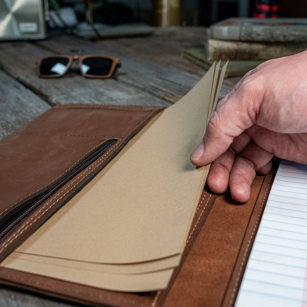 Walker Portfolio | Medium Leather Padfolio & Tech Case