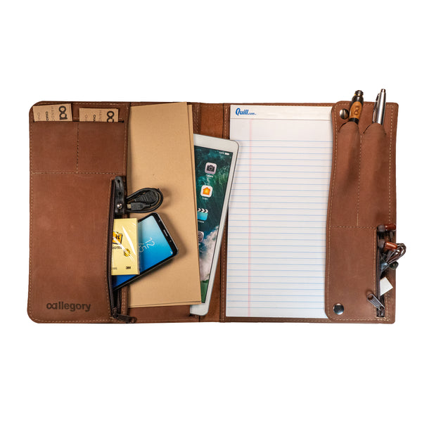 Walker Portfolio | Medium Leather Padfolio & Tech Case