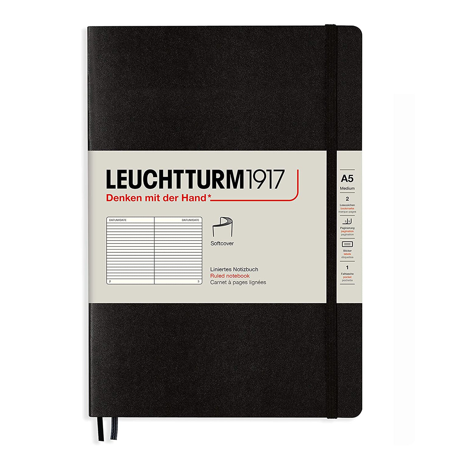 Sketchbook Medium (A5), Hardcover, 112 Pages (150gsm), Plain, Stone Blue