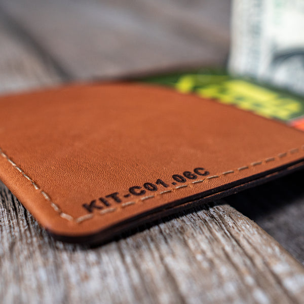 Custom Order ~ Leather Money Clip Wallet Style A